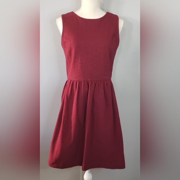 J. Crew Daybreak Burgundy Sleeveless Dress - Picture 3 of 13